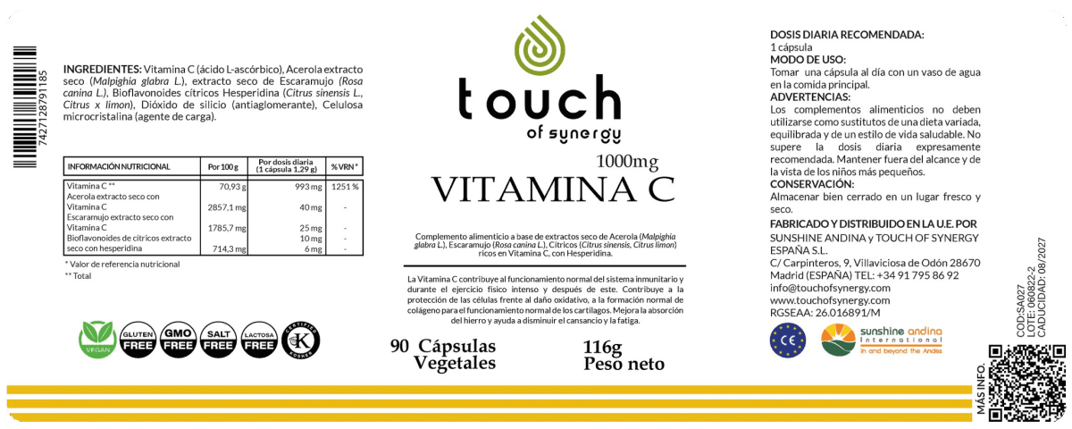 Vitamina C  90 cápsulas2