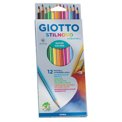 Lápices 12 Col. Acquarell Giotto1