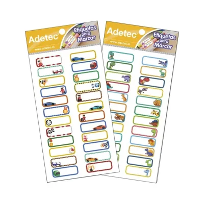 Etiqueta 44X13 Mm Diseño Niño Marca Utiles Adetec1
