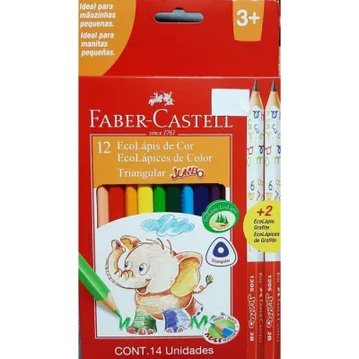 Lapices 12 Col. Jumbo Triangular Faber-Castell1