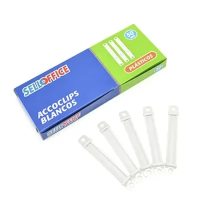 Accoclip Plastico Blanco 50 Unidades. Sellofice1
