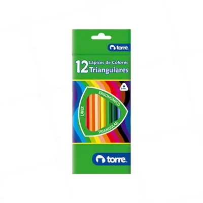 Lapices 12 Col. Triangulares Con Sp Torre1