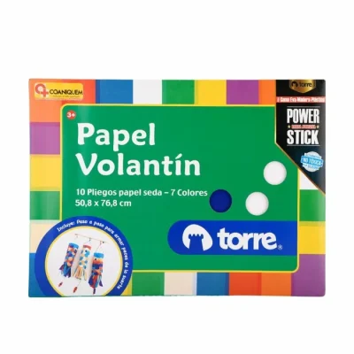 Estuche Papel Volantin 10 Pliegos 7 Colores Torre1
