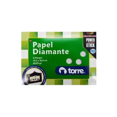 Estuche Papel Diamante 6 Pliegos Torre1