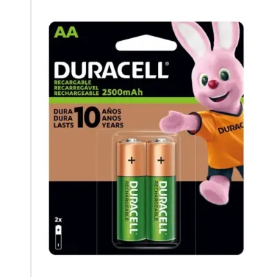 Pilas Recargable Aa X 2 2500 Mah Duracell1