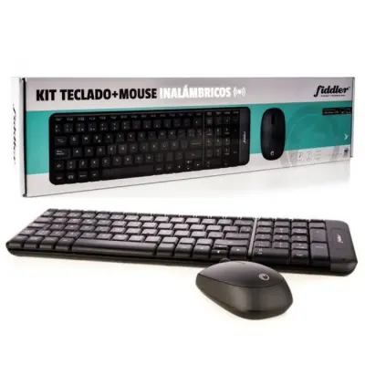 Teclado + Mouse Fiddler Inalambrico Slim + 4 Pilas1