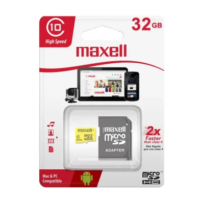 Memoria Micro Sdhc 32Gb + Adaptador Clase 10 Maxwell1