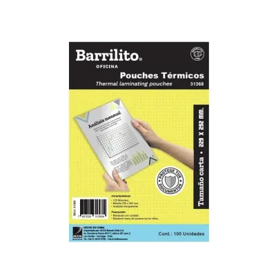 Lamina Termol. Carta 5 229X292 Mm 125 Mc 100 Ud Barrilito1