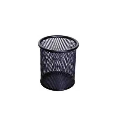 Portalapiz 9X10 Cm Metalico Rejilla Redondo Negro Offione1