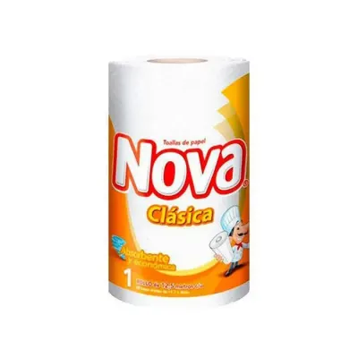 Toalla Papel 1 Rollo 12 Mt Clasica Nova1