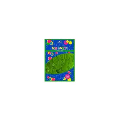 Globos Verde N°9 50 Unidades. Big Party1