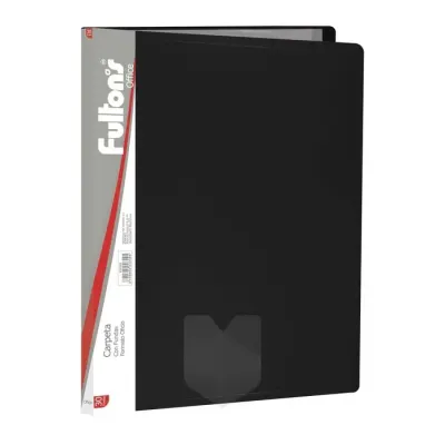 Carpeta Vinil Pig. Oficio Negra Fultons1