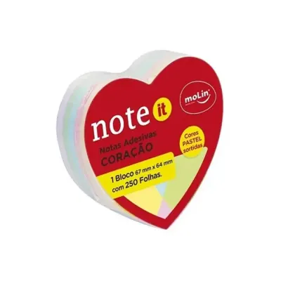 Nota Adhesiva Forma De Corazon 250 Hojas Torre1