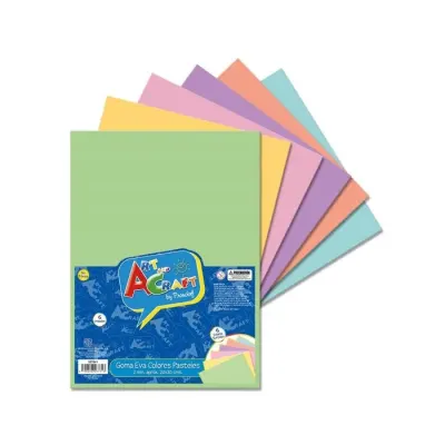 Set Goma Eva 20X30 Colores Pasteles 6 Unidades. Art And Craft1