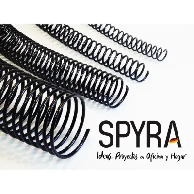 Espirales Encuadernacion 0,8 Mm 58 Pasos Negro 100 Unidades. Spyra1