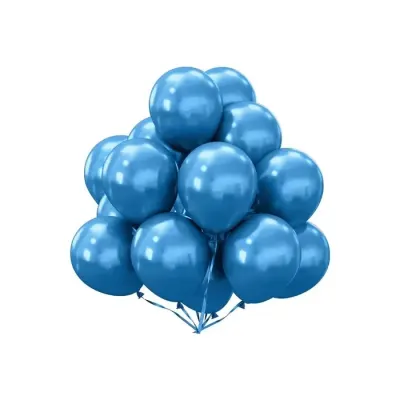 Globos Azul Cromado 25 Unidades. 25 Cm Feliz Group1