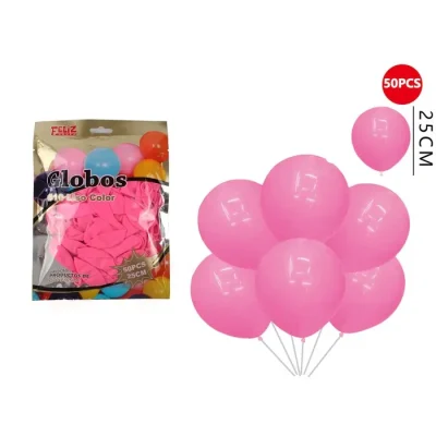 Globos Fucsia 50 Unidades. 25 Cm Feliz Group1