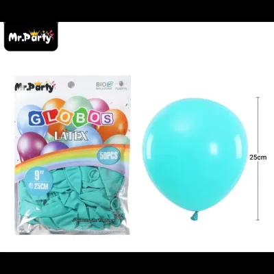 Globos Azul Tiffany 50 Unidades. 25 Cm Feliz Group1