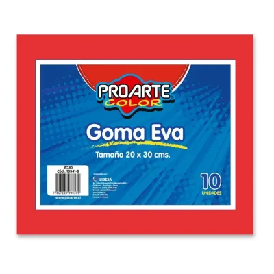 Set Goma Eva 20X30 Metalica Rojo 10Und. Starpaper1