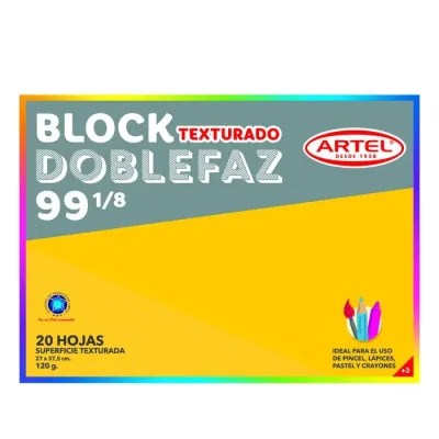 Block Dibujo Medium 99 1/8 Doble Faz 20 Hojas Artel1
