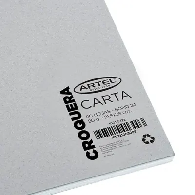 Croquera 21X28 Cm Carta 80 Hojas Artel1