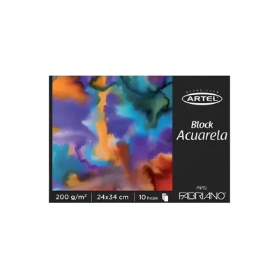 Block Dibujo Acuarela 10 Hojas 200 Grs 24X34 Cm Fabriano Artel1