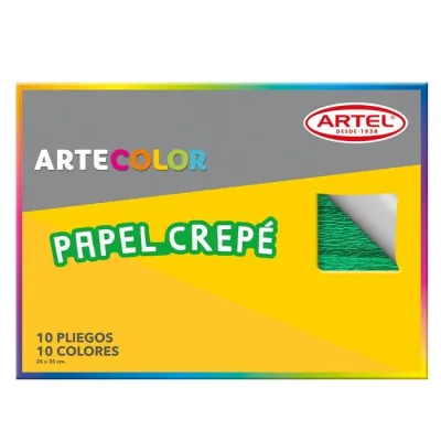 Estuche Papel Crepe 10 Pliegos Artel1