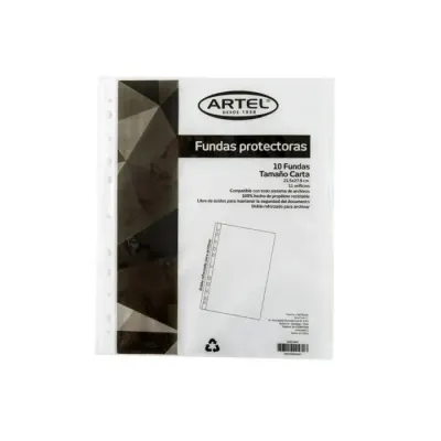 Funda Carta Lomo Blanco 10Und.Artel1