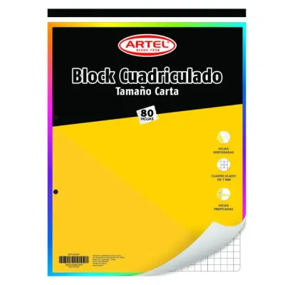 Block Nota Prepicado 7 Mm Carta 80 Hojas Artel1