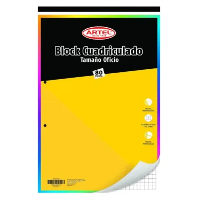 Block Nota Prepicado 7 Mm Oficio 80 Hojas Artel1