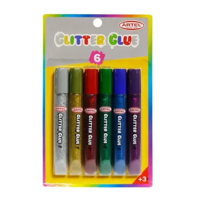Glitter Glue 6 Colores 13 Grs Artel1