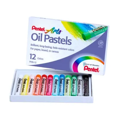 Crayon Pastel 12 Col. Oleo Pentel1