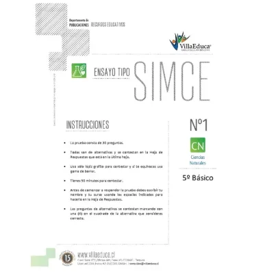 Libro Ensayo Simce Nb2 Ciencias Naturales - Edit. R&V1
