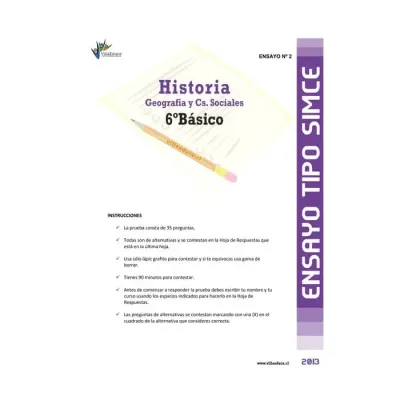 Libro Ensayo Simce Nb6 Historia, Geografia Y Ciencias Sociales - Edit. R&V1