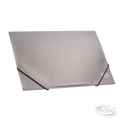 Carpeta Con Elastico Plastica Oficio Gris Adix1