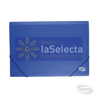 Carpeta A4 Con Elastico Floral Azul Adix1