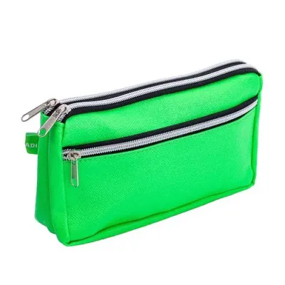 Estuche Escolar Triple Cierre Verde Adix1