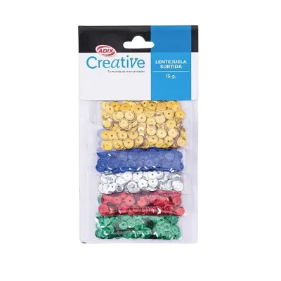 Lentejuelas Set 5 Bolsitas Surtidos 15 Grs Creative1