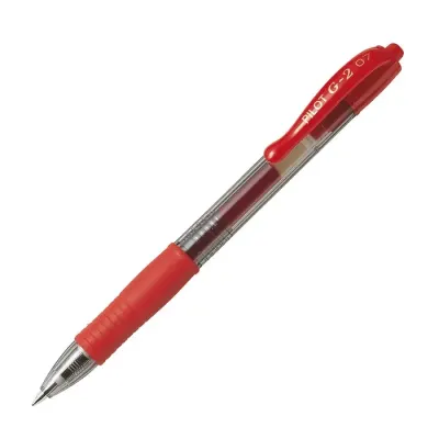 Boligrafo Tinta Gel 0.7 Mm G-2 Retractil Rojo Pilot1