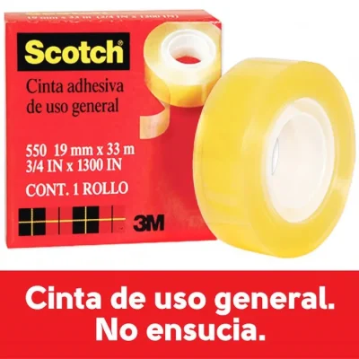 Cinta Adhesiva 12X20 Mts Transparente 3M Scotch1