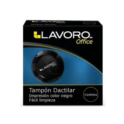 Tampon Dactilar Negro Ceramica Lavoro1