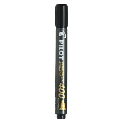 Marcador Negro Permanente Punta Fina Recargable Pilot1
