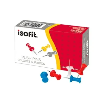 Push Pins 100 Unidades. Colores Isofit1