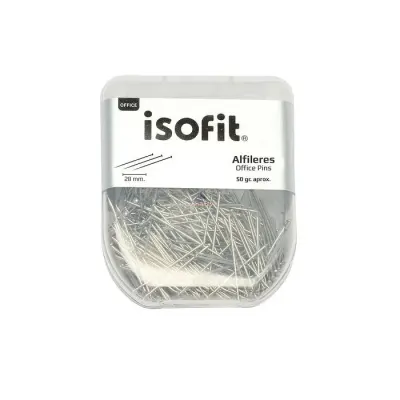 Alfiler 28 Mm Cromados 50 Grs Isofit1
