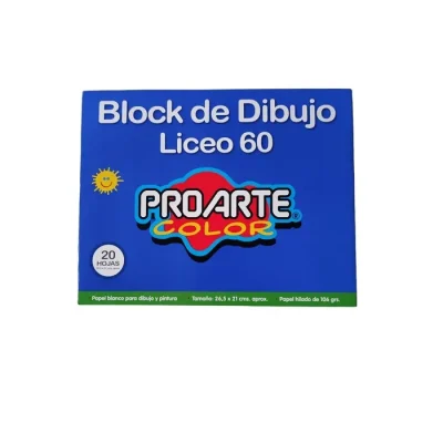 Block Dibujo Liceo 60 20 Hojas Proarte1