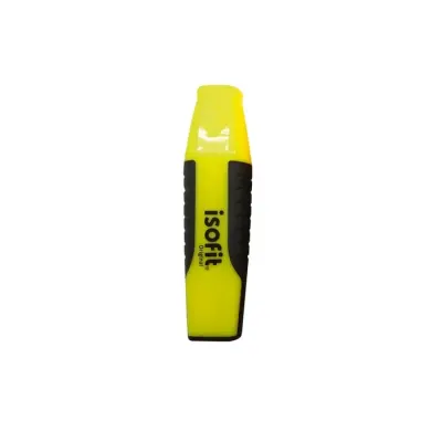 Destacador Amarillo Punta Biselado Con Grip Isofit1
