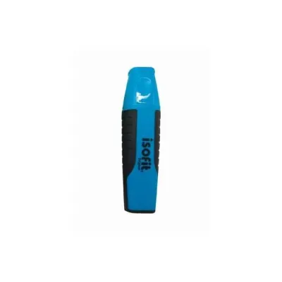 Destacador Celeste Punta Biselada Con Grip Isofit1