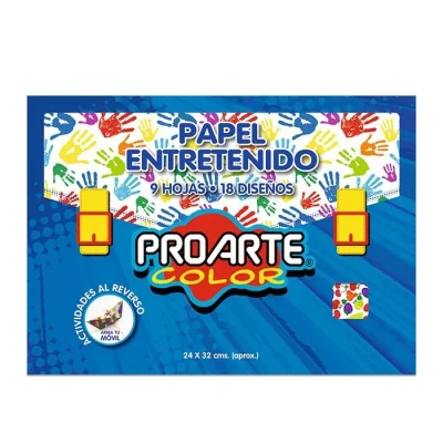 Estuche Papel Entretenido 9 Pliegos Proarte1