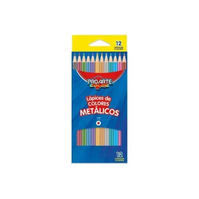 Lapices 12 Col. Estuche Metalico Proarte1