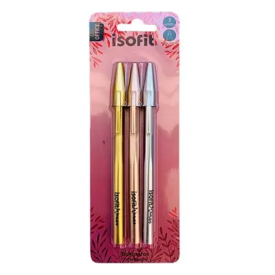 Boligrafo Set 3 Negro 0.5-0.7-1.0 Isofit1